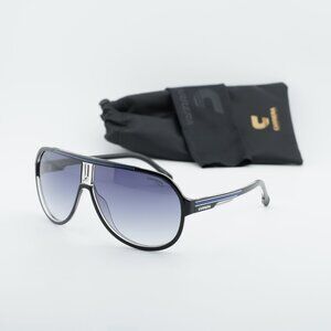 CARRERA 1057/S 0D5108 Aviator Sunglasses - Black/Blue